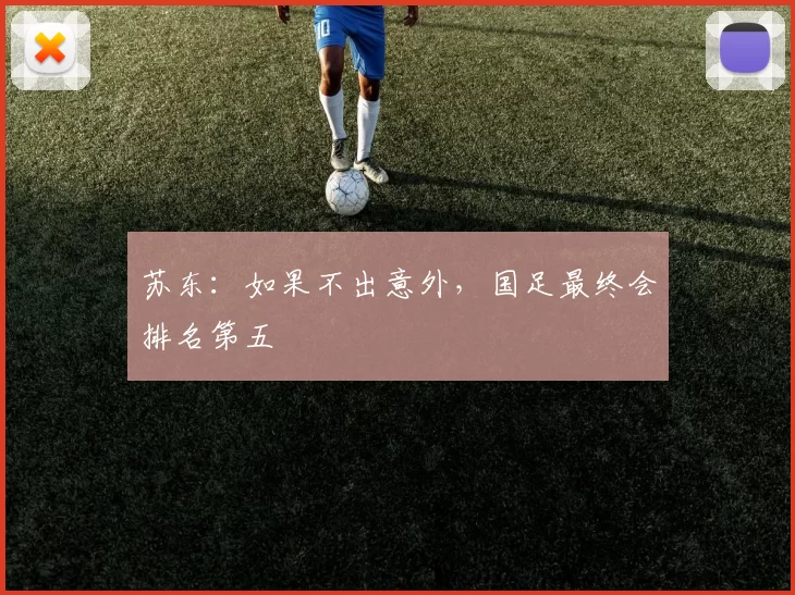 苏东：如果不出意外，国足最终会排名第五